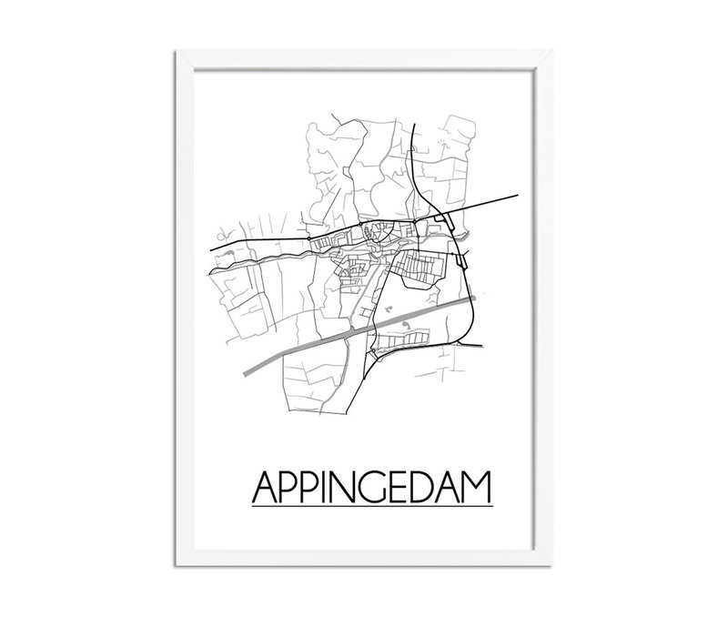 Appingedam Niederlande Stadtplan-poster