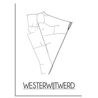 Westerwijtwerd Stadtplan-poster