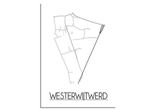 DesignClaud Westerwijtwerd Stadtplan-poster