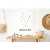 Westerwijtwerd Stadtplan-poster