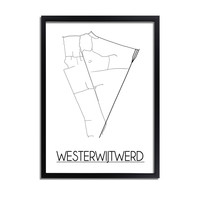 Westerwijtwerd Stadtplan-poster
