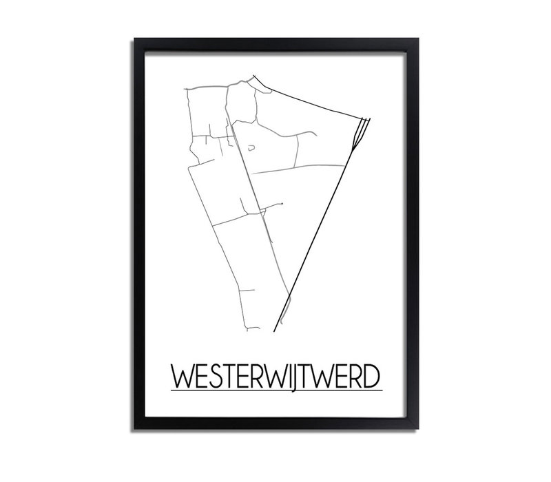 Westerwijtwerd Stadtplan-poster