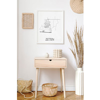 Zetten Niederlande Stadtplan-poster