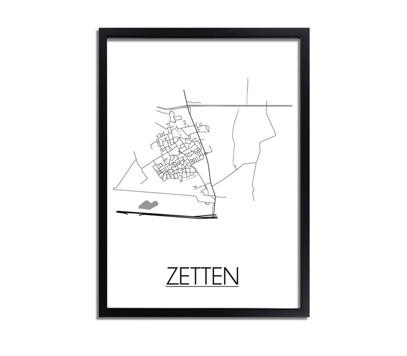 Zetten Niederlande Stadtplan-poster