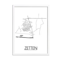 Zetten Niederlande Stadtplan-poster