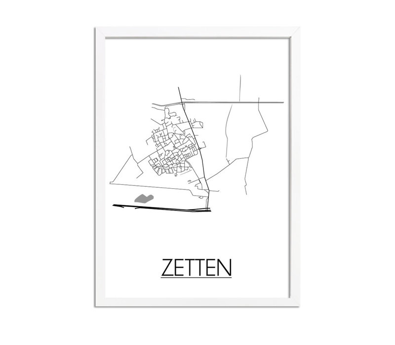 Zetten Niederlande Stadtplan-poster