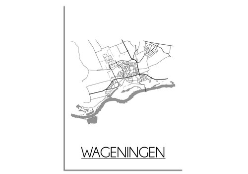 DesignClaud Wageningen Niederlande Stadtplan-poster