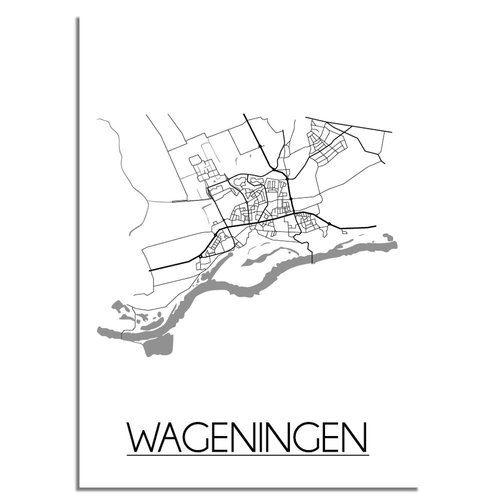 Wageningen Niederlande Stadtplan-poster 