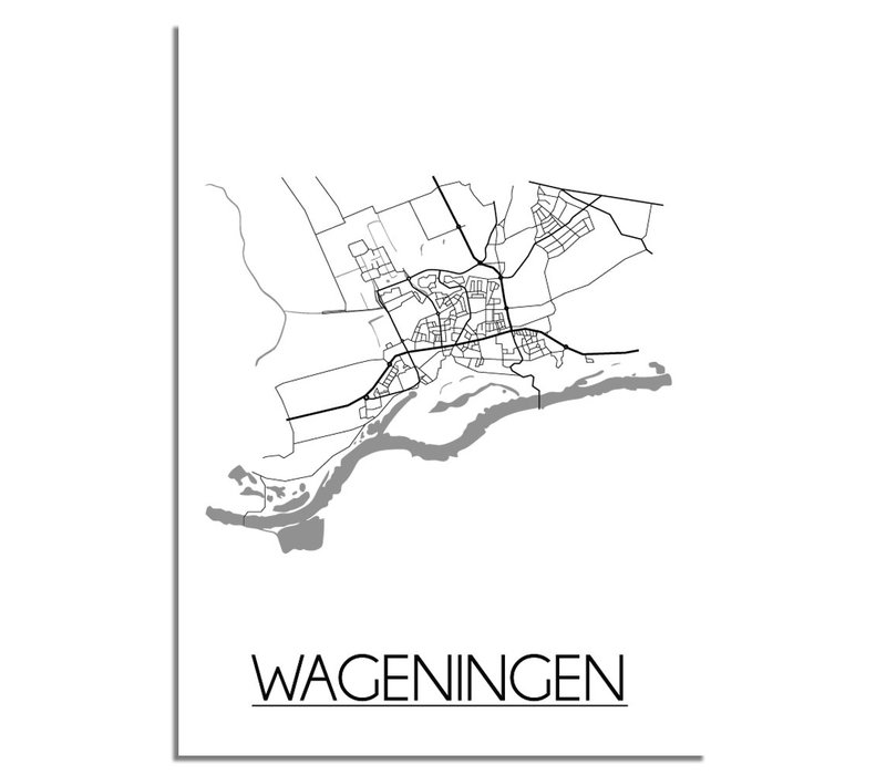 Wageningen Niederlande Stadtplan-poster
