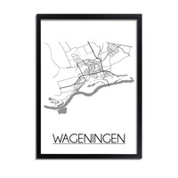 Wageningen Niederlande Stadtplan-poster