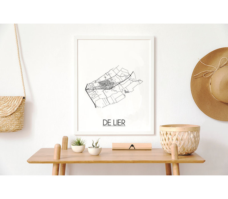 De Lier Niederlande Stadtplan-poster