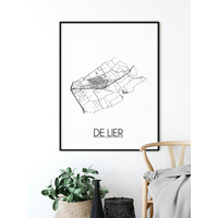 De Lier Niederlande Stadtplan-poster