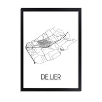 De Lier Niederlande Stadtplan-poster