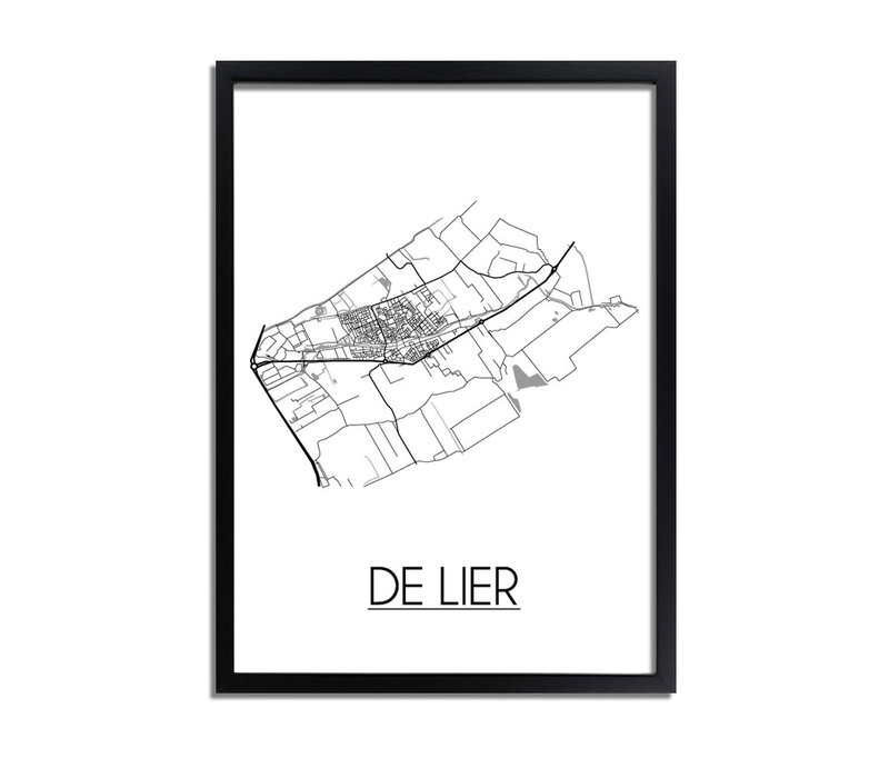 De Lier Niederlande Stadtplan-poster