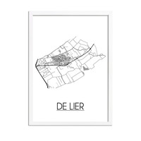 De Lier Niederlande Stadtplan-poster
