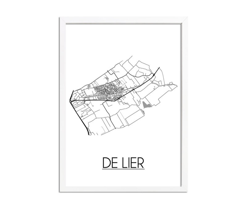De Lier Niederlande Stadtplan-poster