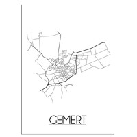 Gemert Niederlande Stadtplan-poster