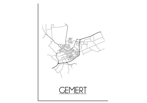 DesignClaud Gemert Niederlande Stadtplan-poster