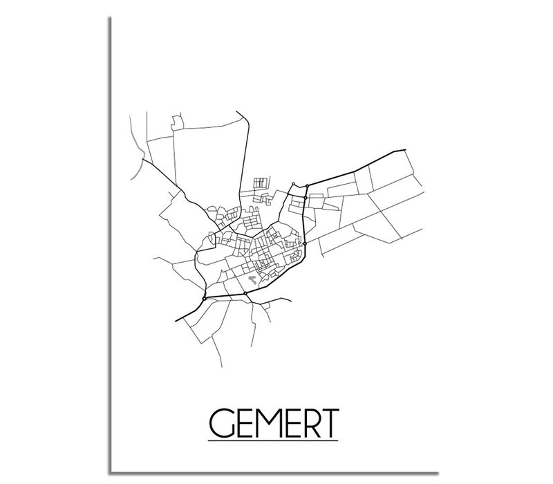 Gemert Niederlande Stadtplan-poster