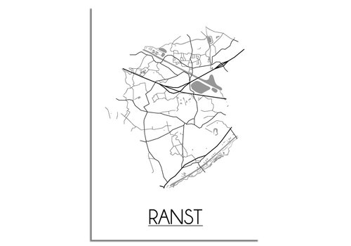 DesignClaud Ranst Stadtplan-poster