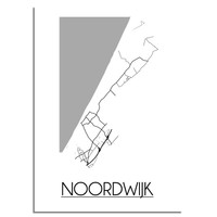 Noordwijk Stadtplan-poster