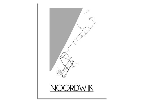 DesignClaud Noordwijk Stadtplan-poster