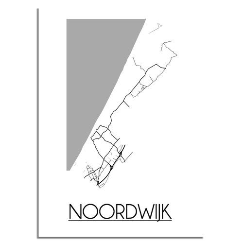 Noordwijk Plattegrond poster 