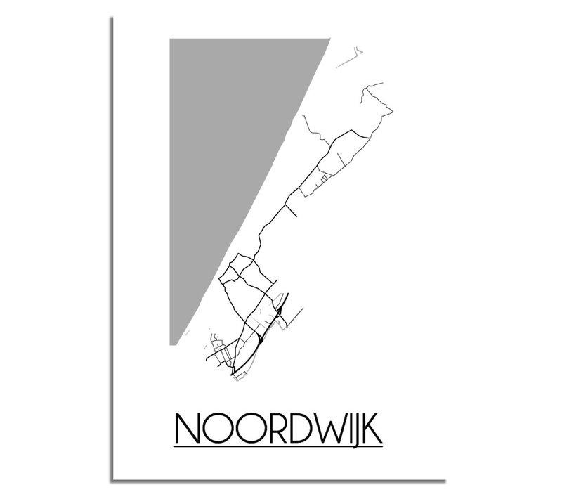 Noordwijk Stadtplan-poster