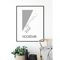 Noordwijk Stadtplan-poster