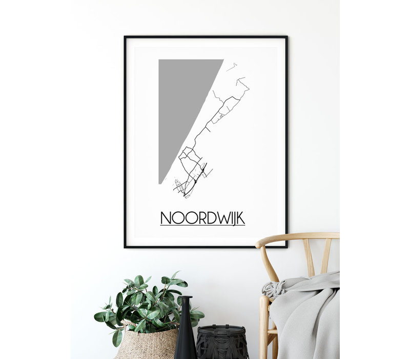 Noordwijk Stadtplan-poster