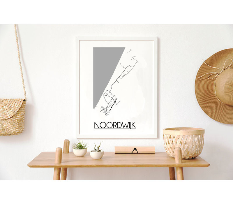 Noordwijk Stadtplan-poster