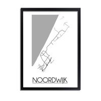 Noordwijk Stadtplan-poster