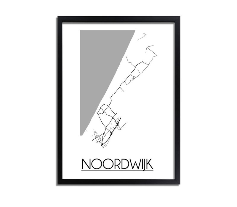 Noordwijk Stadtplan-poster