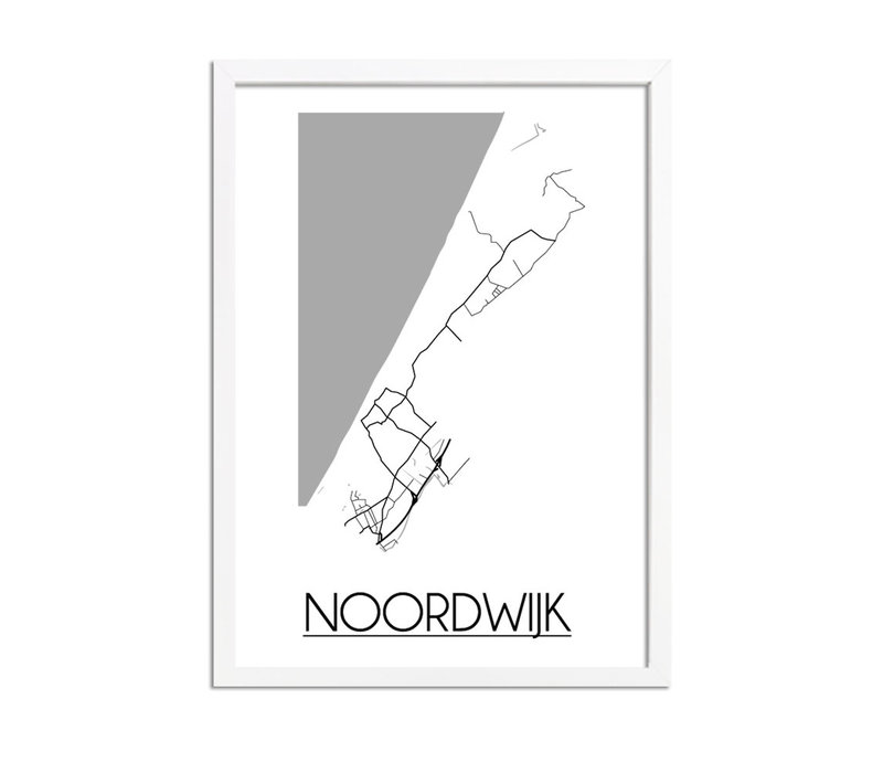 Noordwijk Stadtplan-poster