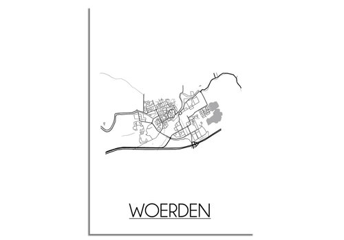 DesignClaud Woerden Stadtplan-poster