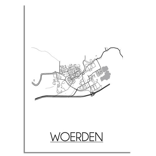 Woerden Plattegrond poster 