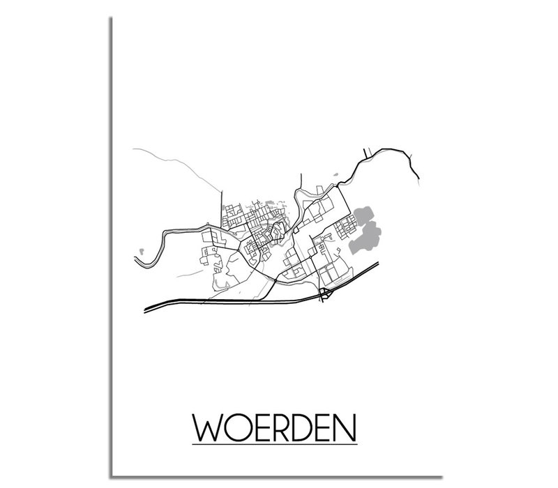 Woerden Stadtplan-poster