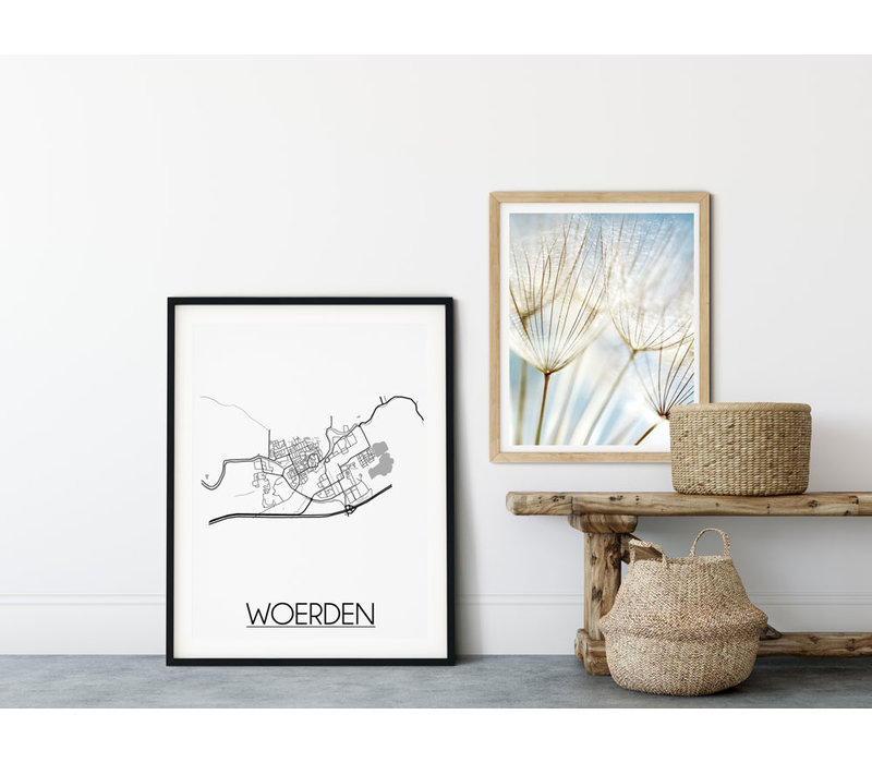 Woerden Stadtplan-poster