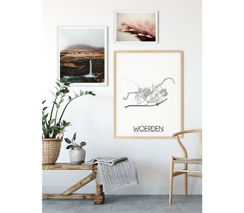 Woerden Stadtplan-poster