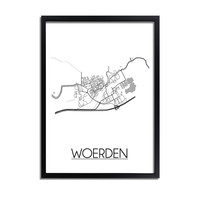 Woerden Stadtplan-poster