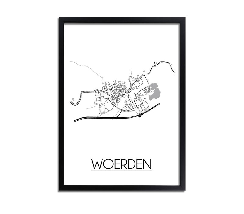 Woerden Stadtplan-poster