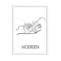 Woerden Stadtplan-poster