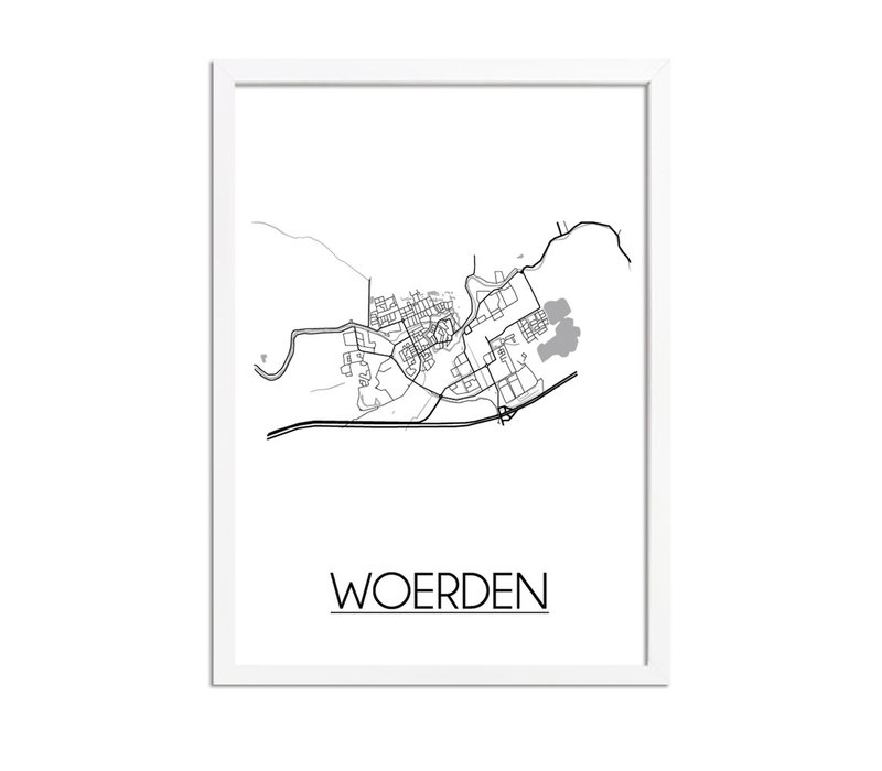 Woerden Stadtplan-poster