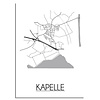 Kapelle Plattegrond poster