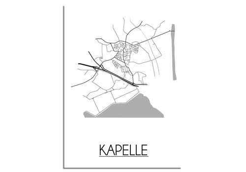 DesignClaud Kapelle Stadtplan-poster