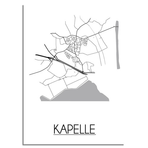 Kapelle Plattegrond poster 