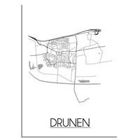Drunen Stadtplan-poster