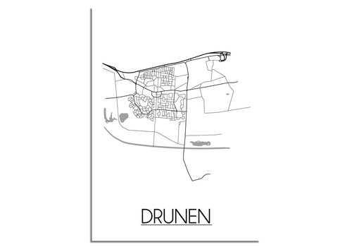 DesignClaud Drunen Stadtplan-poster