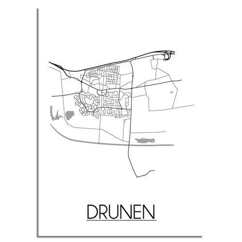 Drunen Stadtplan-poster 