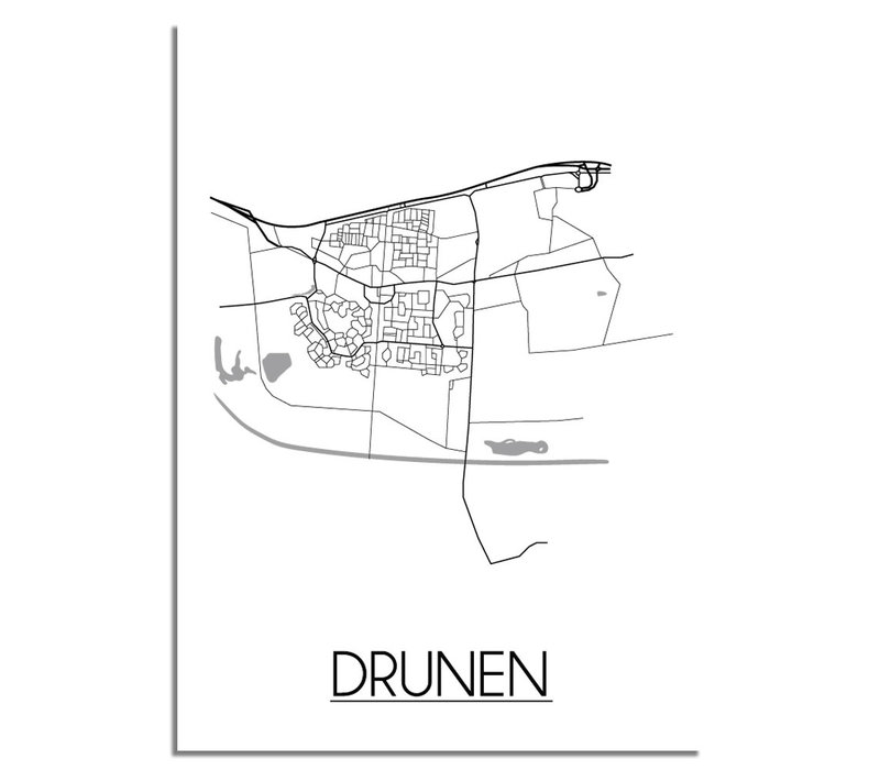 Drunen Stadtplan-poster
